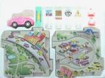 PINK SPORTS CAR VEHICLE PUZZLE PLAY SET